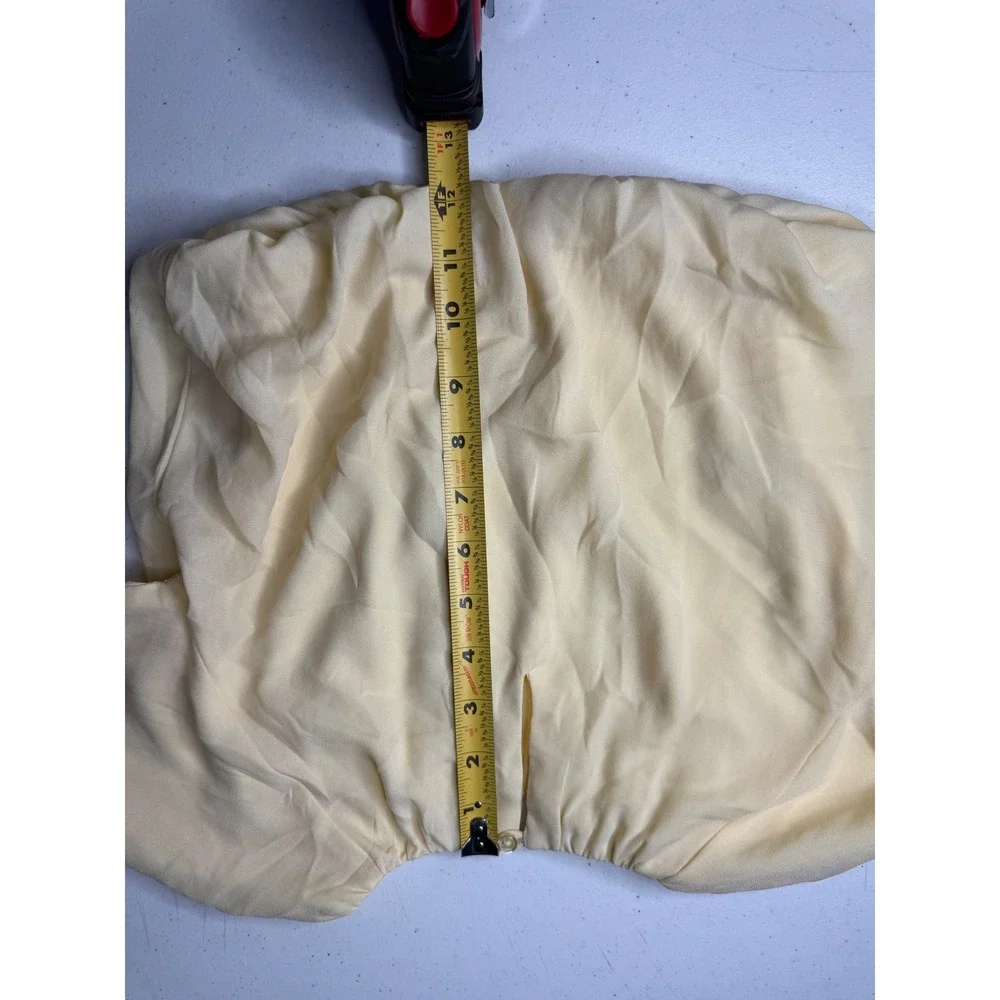 Gb Girls Light Yellow Long Sleeve Puff Sleeve Blouse Top Size 5 Keyhole Back